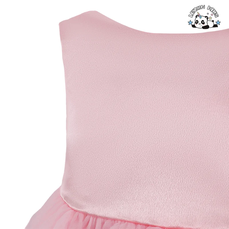 LEZONKIDS - OEM Customizable Kids Princess Sleeveless Breathable Flower Birthday Ball Gown Tulle Dress for 2-14T Kids